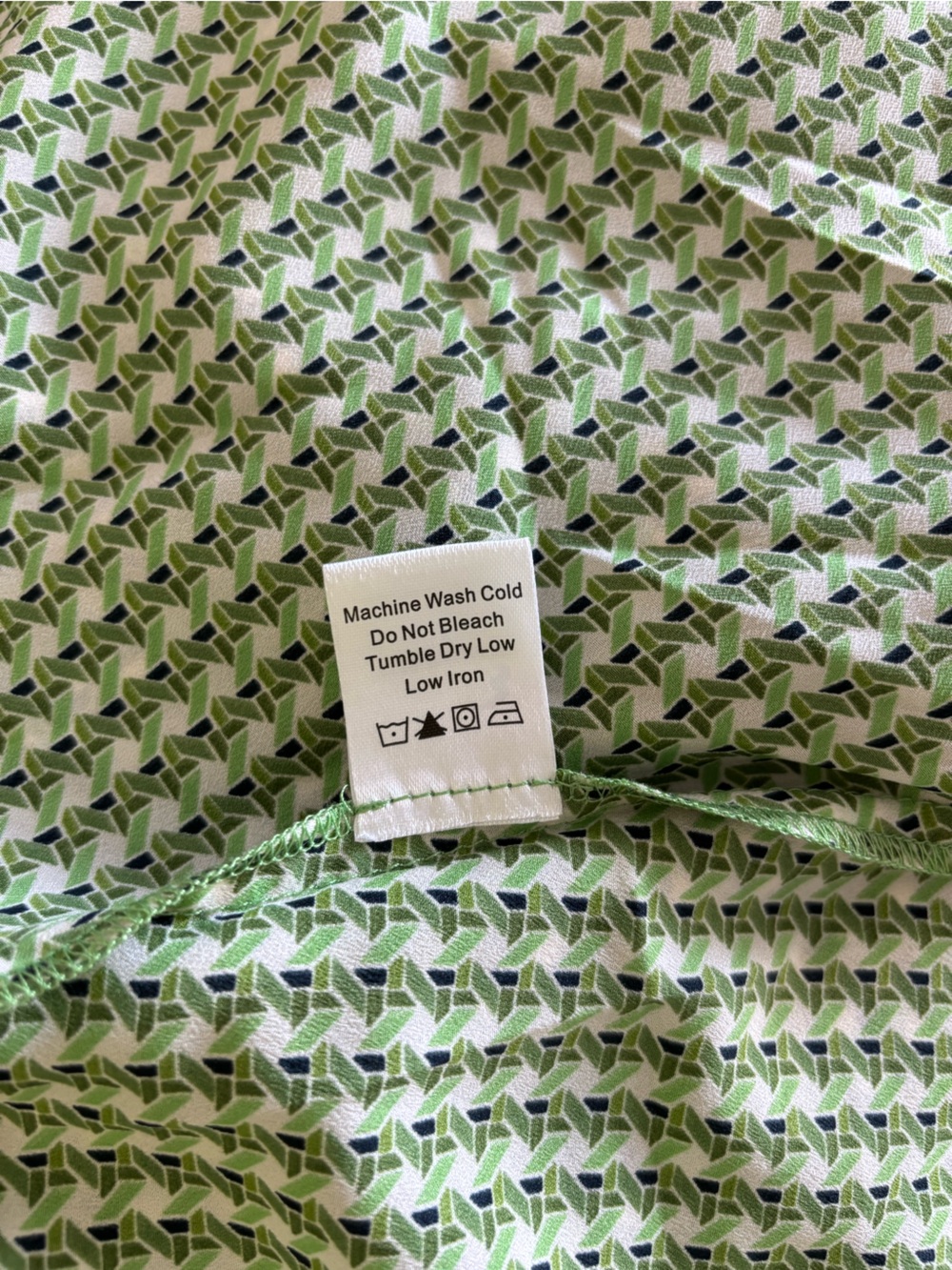 Tuckernuck Geometric Gingham Print Asymmetrical Free Flow Shirt Dress Medium - Picture 10 of 14